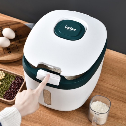 원터치 쌀통 계량 쌀 보관통 쌀독 보관함 밀폐 5kg