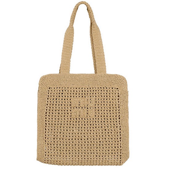 미우미우 명품 진저샵 패브릭 토트백 베이지 5BG230 2DO1 F0018 5BG2