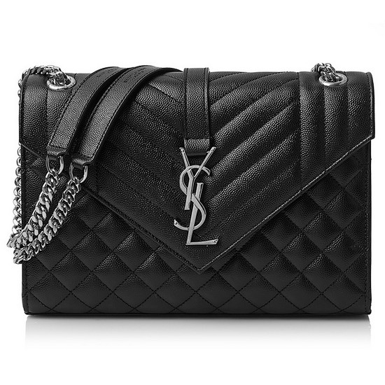 생로랑 퀼티드 미디엄 엔벨로프백_600185-BOW92-1000