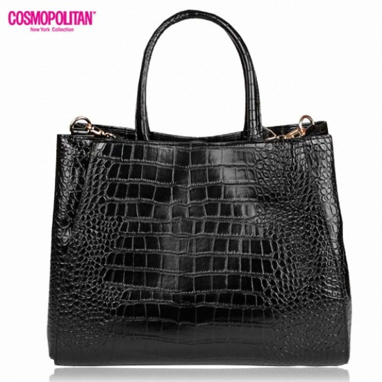 코스모폴리탄 크로커 토트겸 숄더백_CPB13A-S005-BK