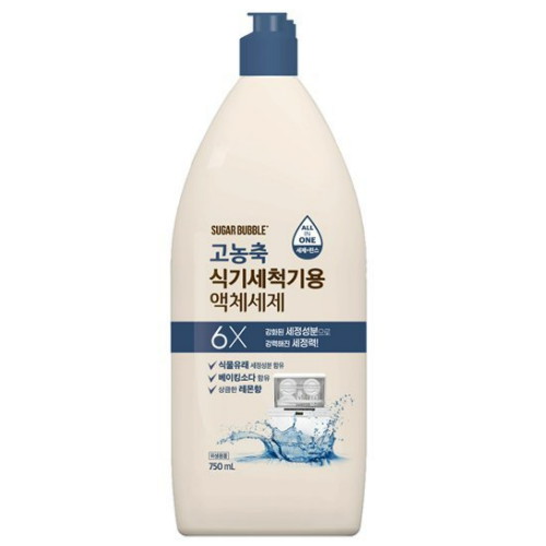 슈가버블 고농축 올인원 식기세척기 액체세제 750ml