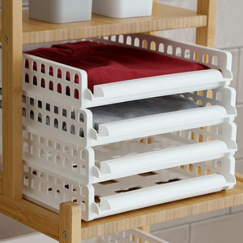 유원피에스  보노하우스 풀 슬라이딩 옷정리 적층 트레이 소형