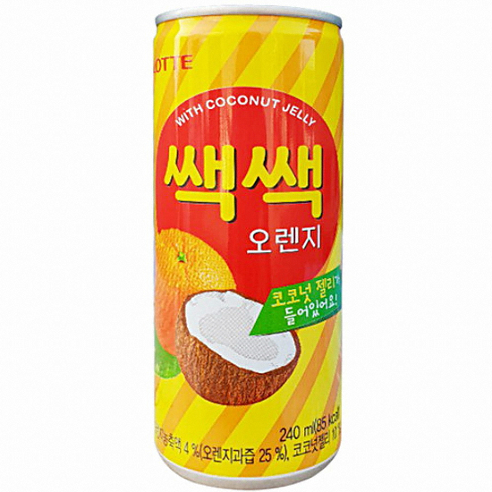 롯데칠성음료 쌕쌕 오렌지 240ml/ 20캔 낱개 포장 박스아님