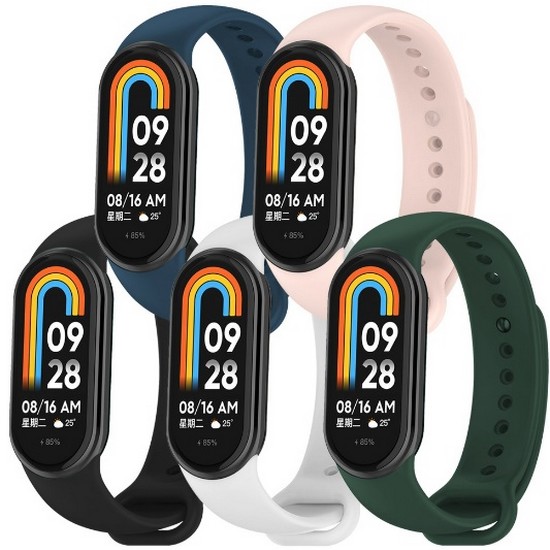 더조은셀러  샤오미 미밴드8 일체형 베이직 소프트 실리콘 스트랩