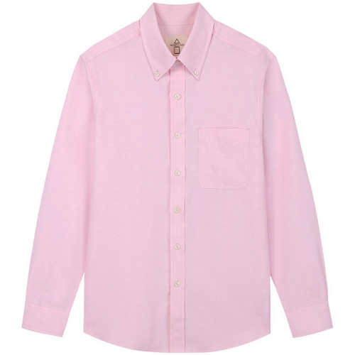 핑크 루즈핏 면혼방 옥스포드 버튼다운 셔츠 TSS603