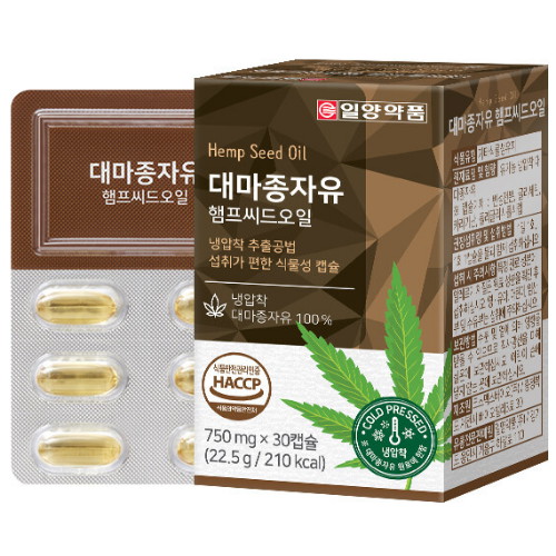 일양약품 대마종자유 햄프씨드 오일 4박스 120캡슐