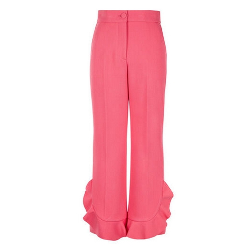 MSGM 한스타일 여성 러플 팬츠 3441MDP06 237108 14 핑크