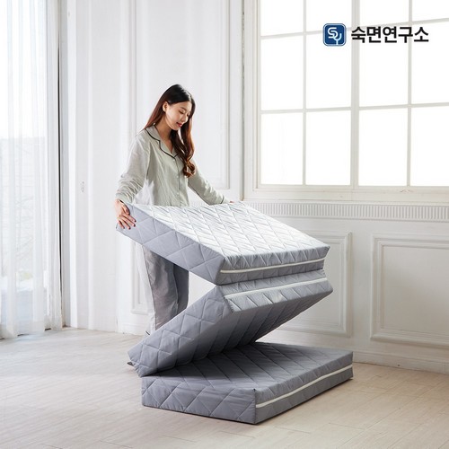 숙면연구소 3단 접이식 마약 토퍼 매트리스 SS