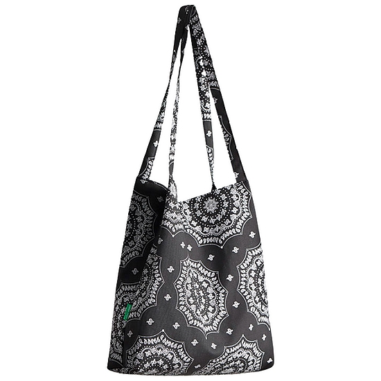 그린스터프 박시한 쇼퍼백 53 페이즐리 에코백 (all black)