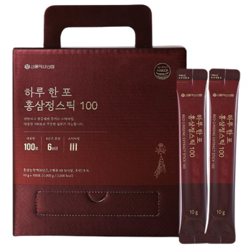 서울약사신협 하루 한 포 홍삼정스틱100 10g 100포