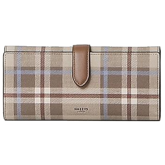 헤지스 여성 체크 가죽 장지갑_HIWA3E331I3