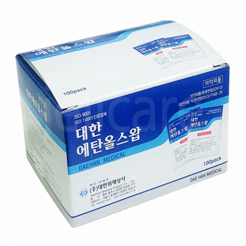 대한위재 에탄올스왑 100매 알콜솜 알콜스왑 소독솜 100개입 - 에누리 가격비교