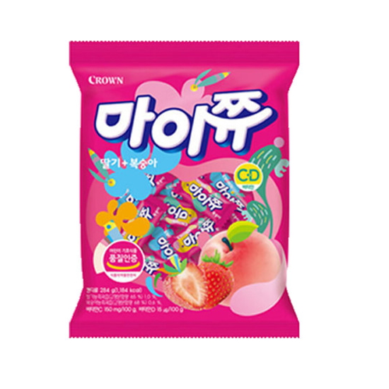 크라운제과  마이쮸 딸기복숭아 284g 5봉