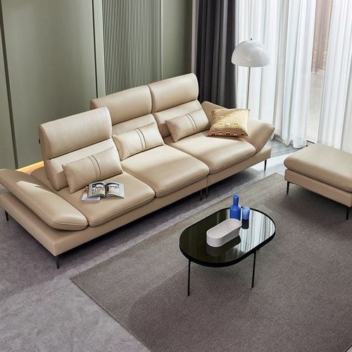 자코모 디퓨 스윙 기능성 슈렁큰 천연가죽 소파 4인용