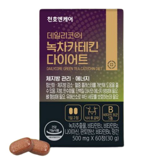 천호엔케어 데일리코어 녹차카테킨 다이어트 500mg 60정