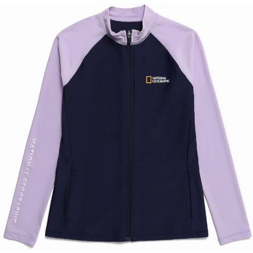 내셔널지오그래픽  컨셉 그래픽 집업 배색 래쉬가드 N232WRG710 LAVENDER