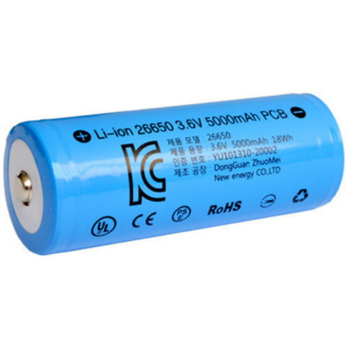 코어무역 26650 리튬이온 충전지 배터리 3.6V 5000mAh