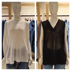 비지트인뉴욕 VISIT IN NEWYORK 오버핏 브이넥 베스트 VY5VK71