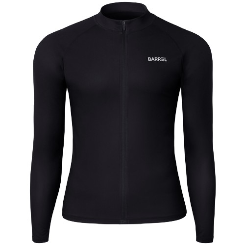 배럴  에센셜 스탠다드핏 집업 래쉬가드 블랙 B3SMWZR001BLK