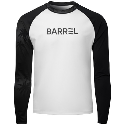 배럴  선셋 야자수 릴렉스핏 오드 래쉬가드 블랙 B3SMWRG007BLK