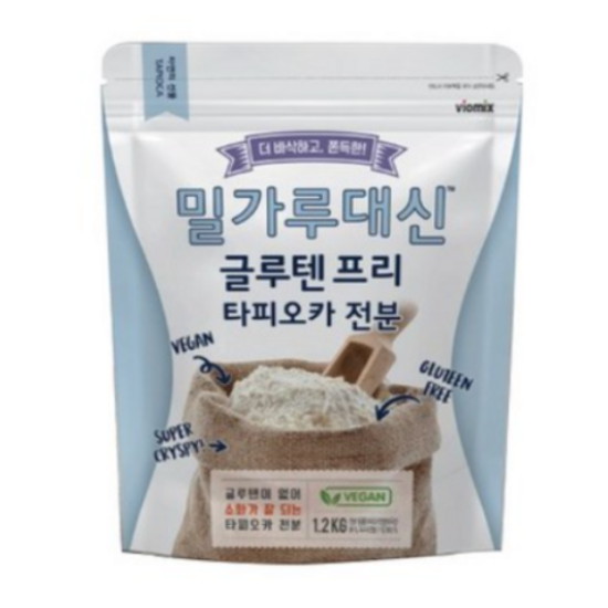 바이오믹스테크 밀가루대신 글루텐프리 타피오카전분 1.2kg