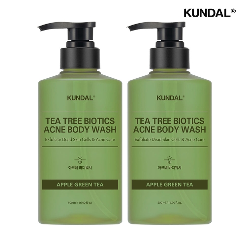 쿤달 티트리 바이오틱스 아크네 바디워시 애플그린티 500ml