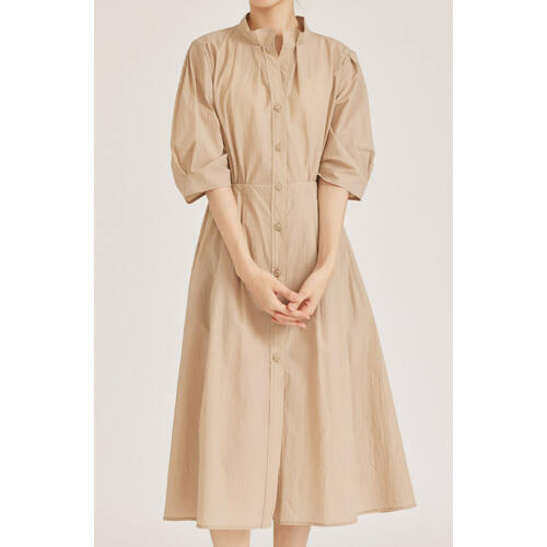 리안뉴욕 S/S 프릴카라핀턱롱원피스RRFWOP010