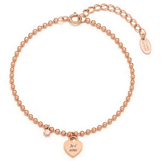 스톤헨지 실버 하트 팔찌 SC1774