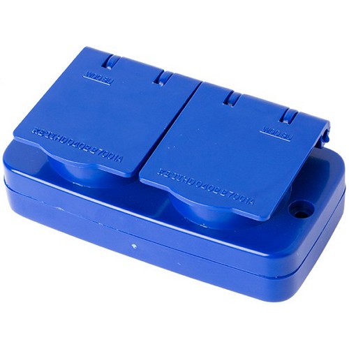 2구 노출 방우 콘센트