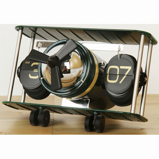 추카추카넷  클래식 비행기 플립 탁상시계