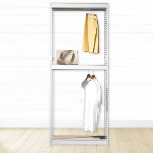 영진산업 스피드랙 V2 행거 3단 행거봉2개 드레스룸 1100x500