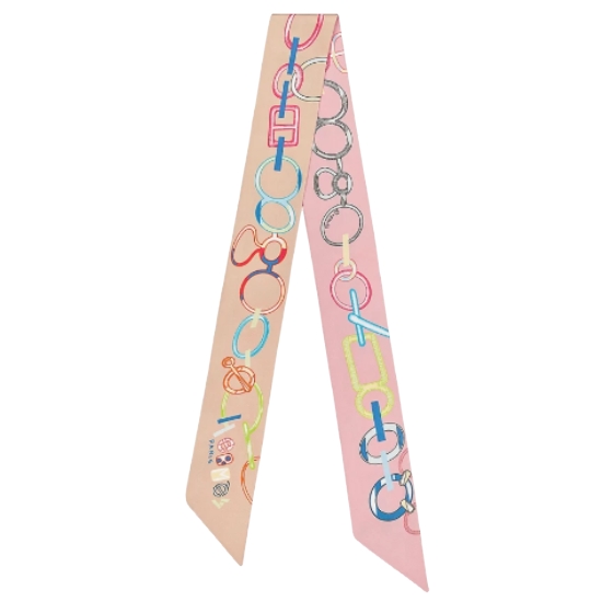 에르메스 도 레 부클레 트월리 스카프 로즈뿌드레 블루 멀티꼴로르 컬러 H063951S 09