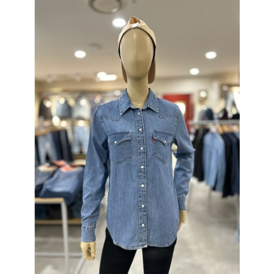 리바이스 여성 얼티미트 웨스턴 데님셔츠 86832-0018