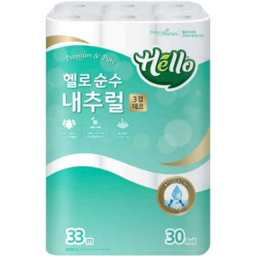 헬로 순수 내추럴 33m (30롤)