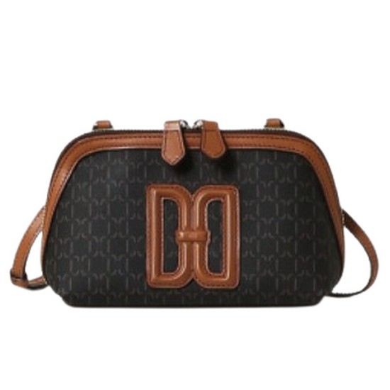 닥스 브라운 DD로고 가죽 미니크로스백_DCWA3F714W2