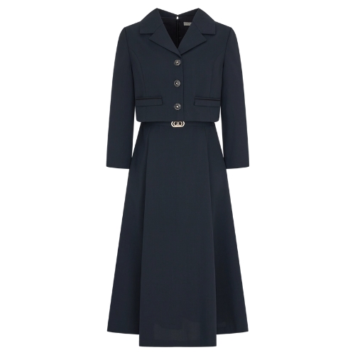 라인(LINE) N755 벨티드 버튼 A라인 원피스 NWOPNI0900