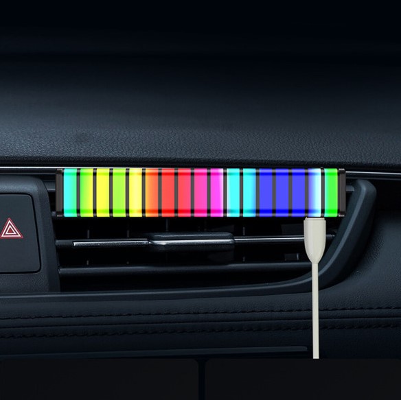 비상  차량용 무드등 RGB 소리반응 LED바 이퀄라이저 조명