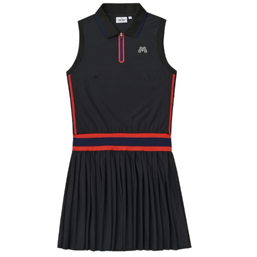마틴골프  Sleeveless Pleats One-piece_Black QW0DOP20339