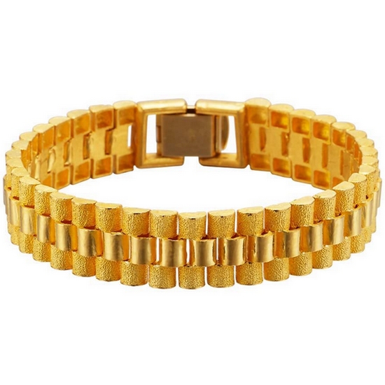 한국금다이아몬드  남자 순금 팔찌 시계줄 체인 24K 75g 18K장식