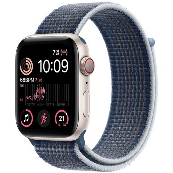 Apple  워치 SE 2세대 44mm Cellular 스타라이트 알루미늄