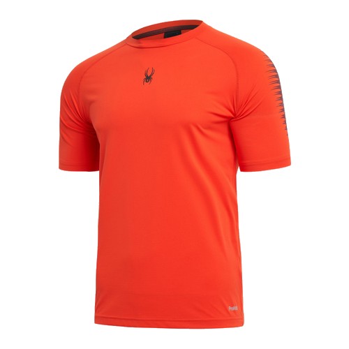 스파이더 러닝 프로웹 슬리브 프린트 티셔츠 SPGFCNRS231MLRD