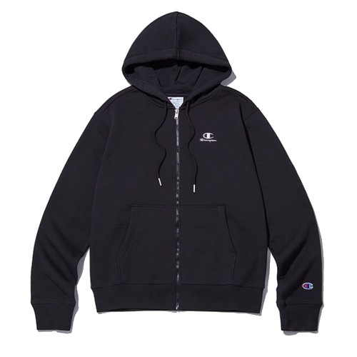 챔피온 C+ 로고 클래식 플리스 풀집업 후디 CKTS2F704BK