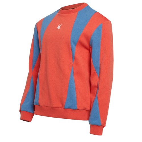 스파이더 컬러 블록 맨투맨 SPHPCNRL332UDOR