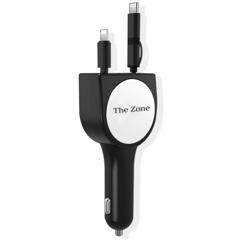 문화연필 더존 차량용 릴타입 멀티 고속충전 시거잭 TZ-QCC20