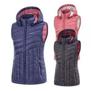 콜핑 하이넥 무지 후드탈부착 웰론 등산 경량 패딩 조끼 2174VK592W