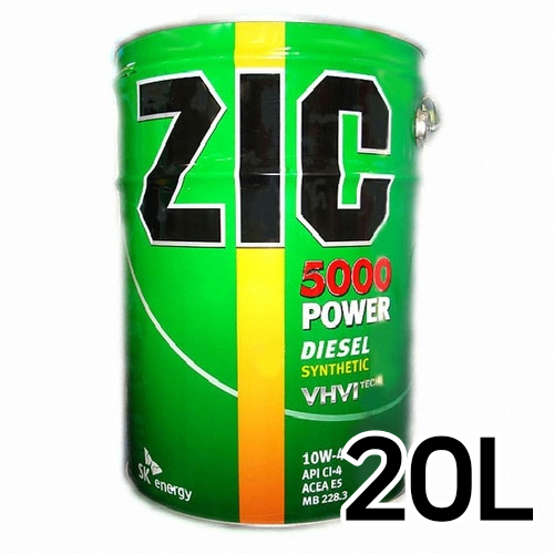 SK엔무브 ZIC 5000 파워 10W40 디젤용 20L