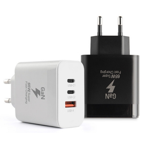라이트컴 COMS PD PPS 65W 3포트 GaN 충전기 SRJQWC-65W