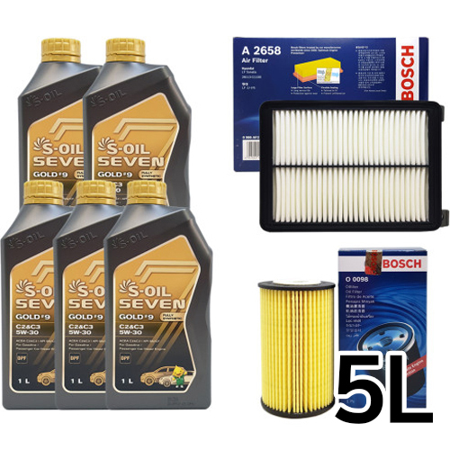 에쓰오일  세븐골드 5W30 + 보쉬필터 올뉴K5 1.7 디젤
