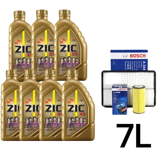 SK엔무브 ZIC X9 LS 5W30 7L + 보쉬필터 올뉴쏘렌토/더뉴쏘렌토 디젤