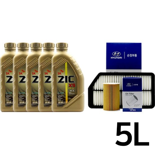 SK엔무브 ZIC X9 FS 5W30 5L + 순정필터 그랜저IG 2.4 가솔린